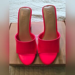 Farylrobin Pink Wedge Shoes Satin Finish